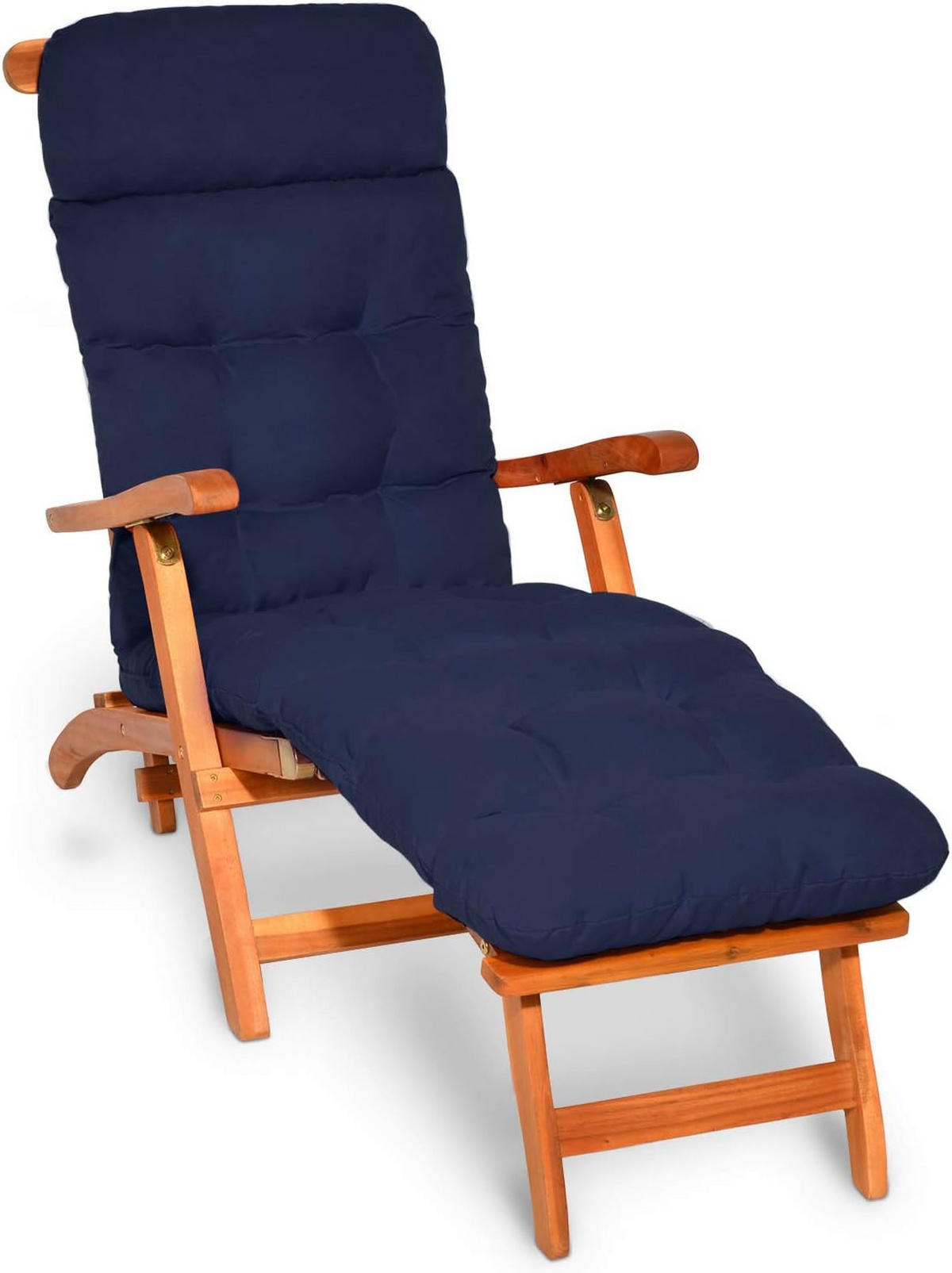 DECKCHAIRAUFLAGE Flair DC 200x50x8cm Dunkelblau (2tlg) - Dunkelblau, Textil (50/8/200cm) - Beautissu 