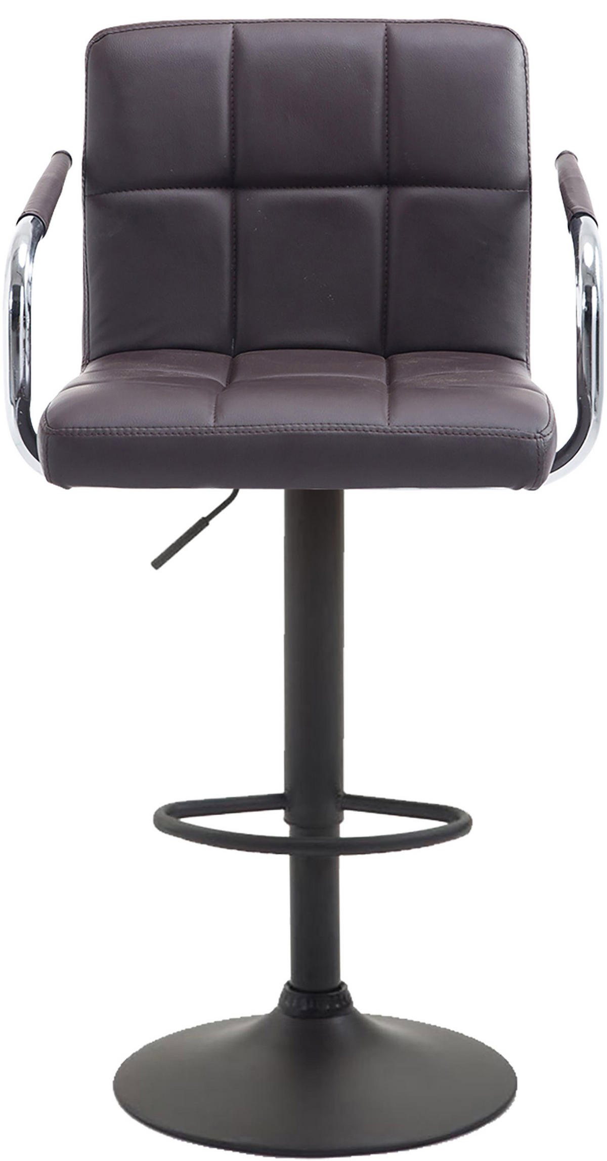 BARHOCKER 2er Set Lederlook Braun - Schwarz/Braun, Textil/Metall (54/91/46cm) - CLP