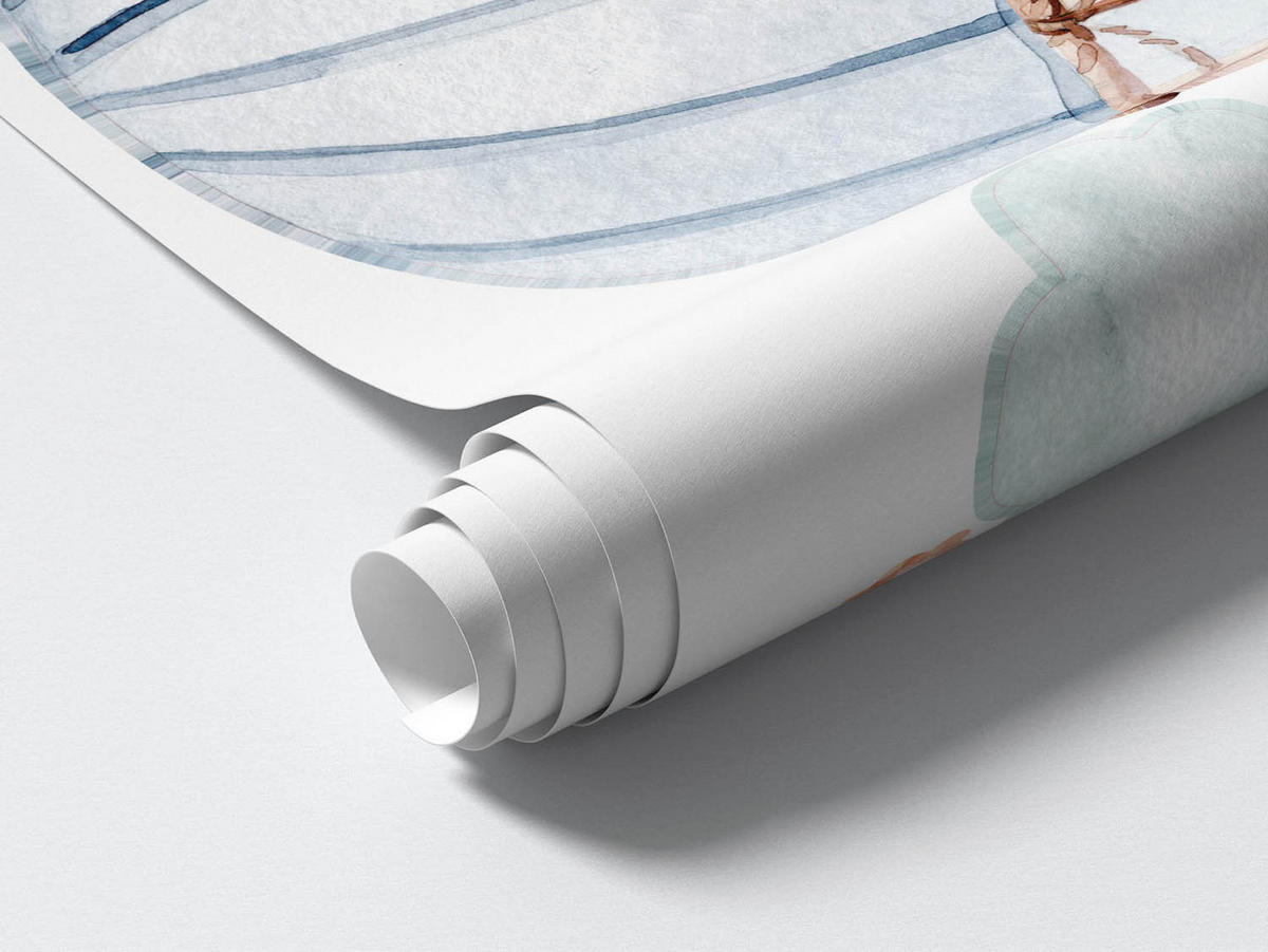 WANDAUFKLEBER 80x117cm - Pastellfarbene Ballons - Multicolor, Kunststoff (80/117/0.1cm) - Wallfluent