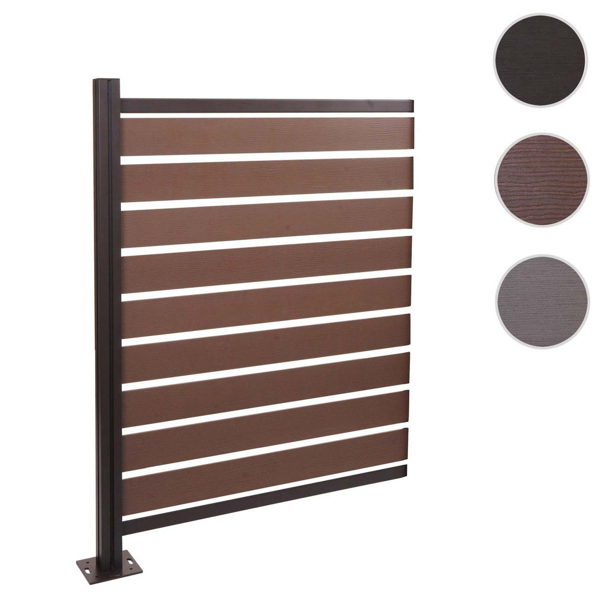ALU MÜLLTONNEN-ZAUN Braun - Braun, Metall (100/130/6cm) - MCW