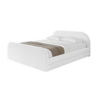 POLSTERBETT mit Bettkasten, Fußteil und Lattenrost, Boxbett mit Matratze H3/H4 - LERIS-v1-Z 180x200 Weiß - Weiß, Holzwerkstoff/Textil (180/200cm) - ALTDECOR