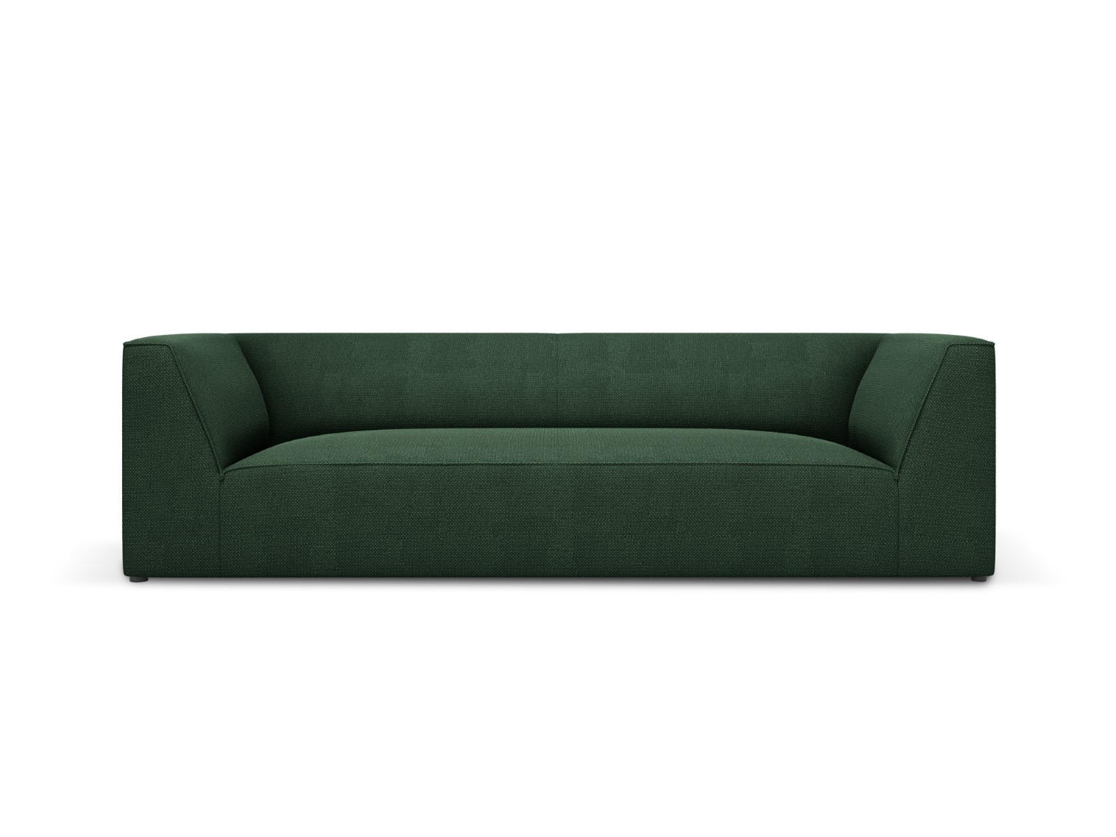 SOFA Ruby aus strukturiertem Stoff grün 3 Sitzplätze - Grün, Textil (93/69/232cm) - Micadoni