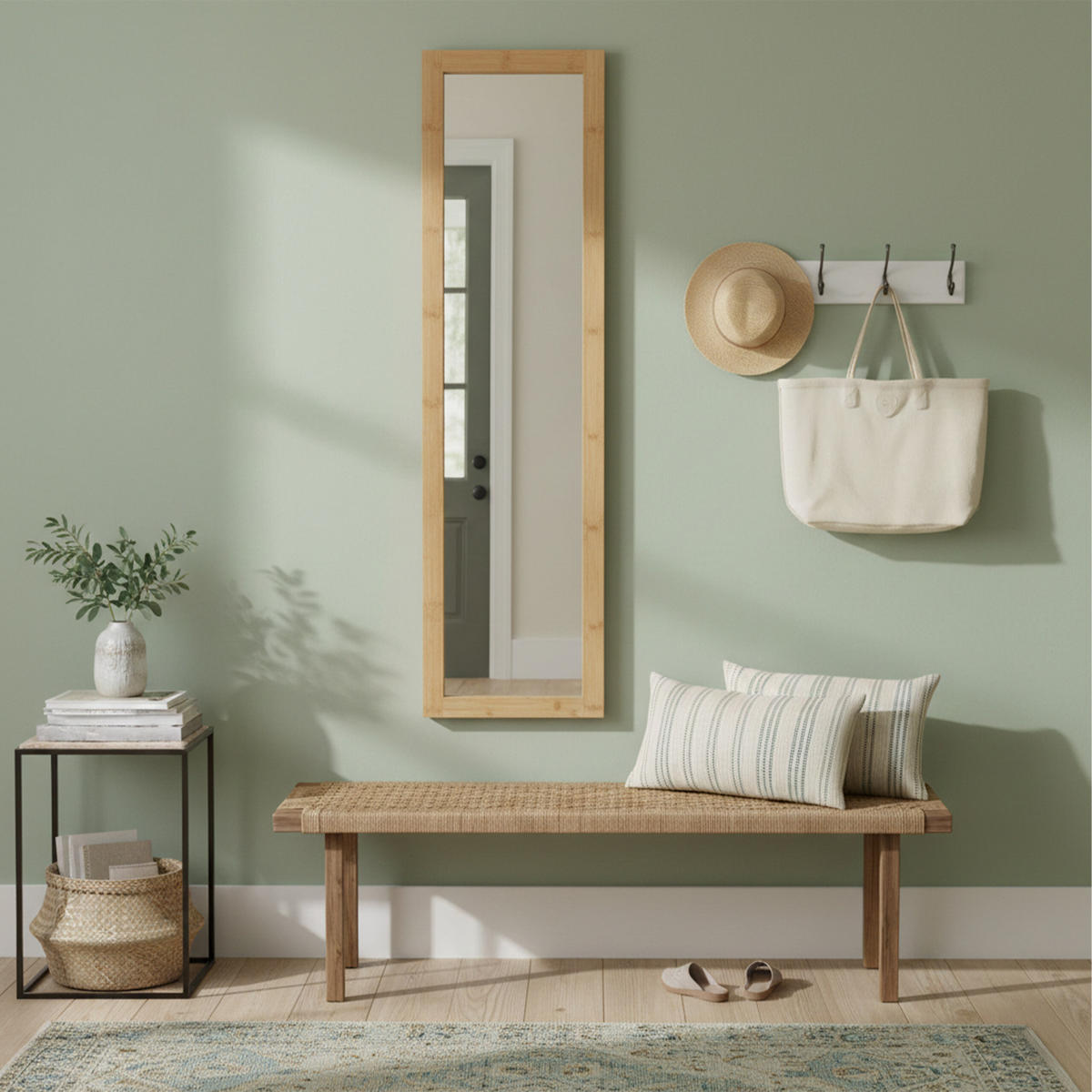 ZRKAD. - svetlohnedá, drevo/kompozitné drevo (37/155/3.5cm) - Relaxdays
