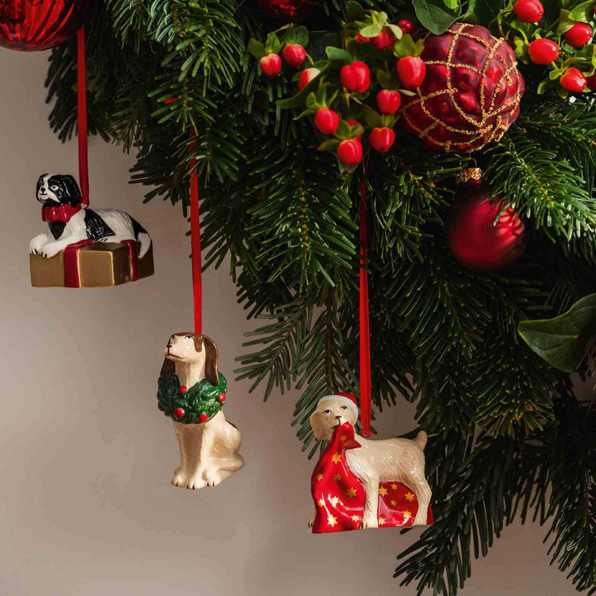 ORNAMENTE HUNDE Nostalgic Ornaments bunt 3er Set - Multicolor, Keramik (1/1/1cm) - Villeroy & Boch