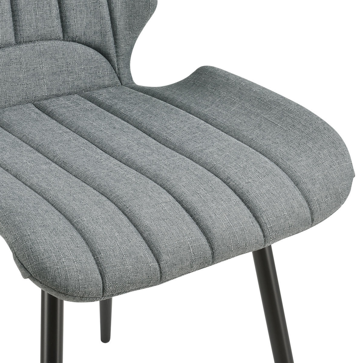 ESSZIMMERSTUHL Mendoza 6er Set - Hellgrau, Textil (58/77/46cm) - [en.casa]