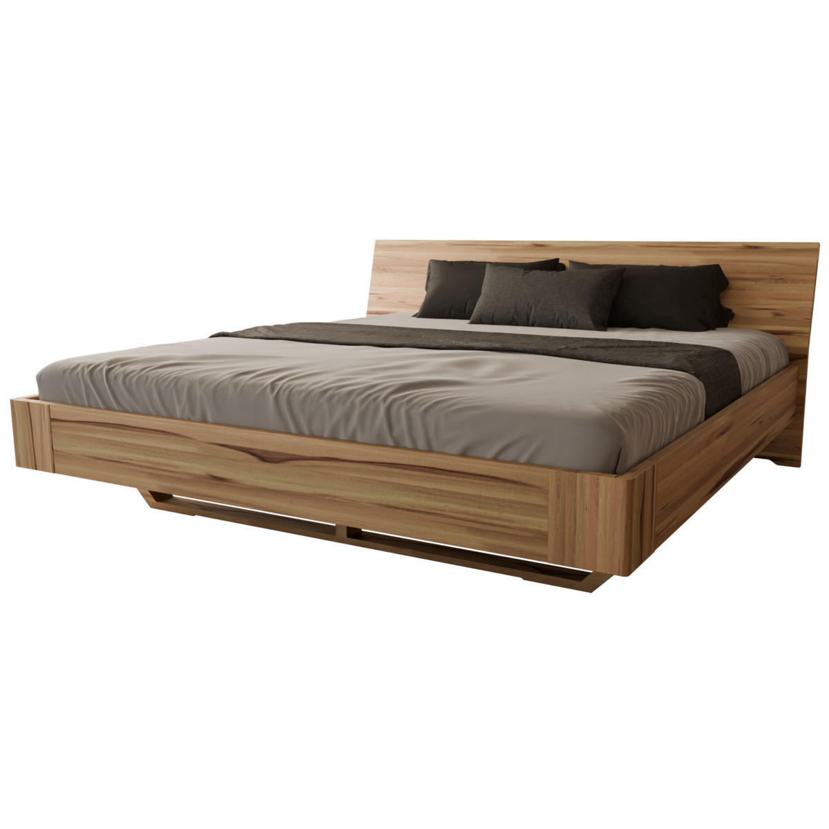 SCHWEBEBETT 140/200 cm aus Kernbuche - Braun, Holz (140/200cm) - MeinMassivholz