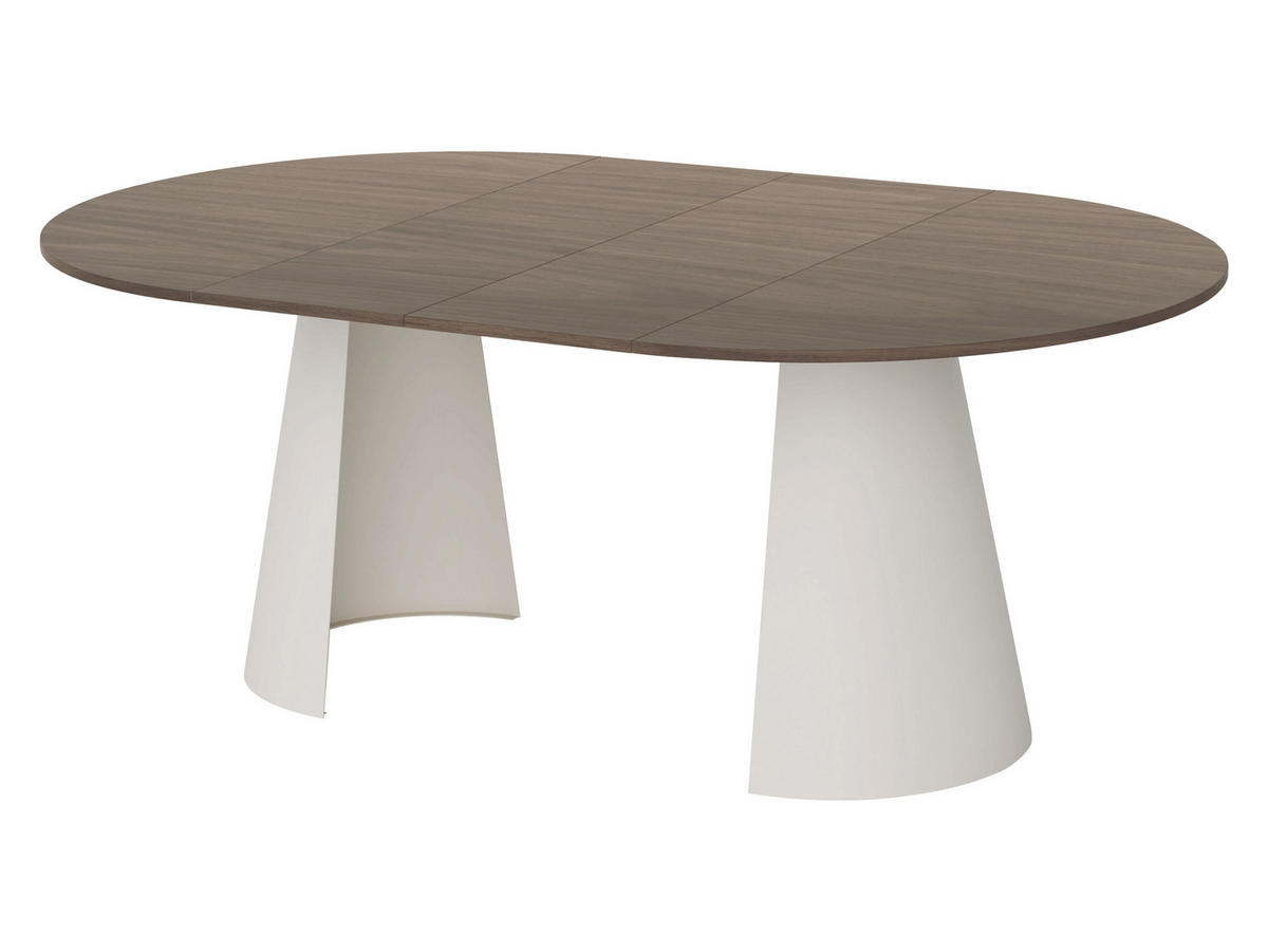 ESSTISCH Calma 100 - Hellgrau/Schwarz, Holzwerkstoff/Metall (100/100/76cm) - MIRJAN24