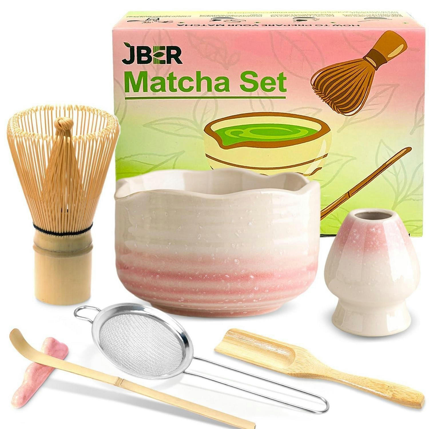 MATCHA Set 7-teiliges Set Rosa Farbverlauf - Rosa, Keramik (15/10/15cm)