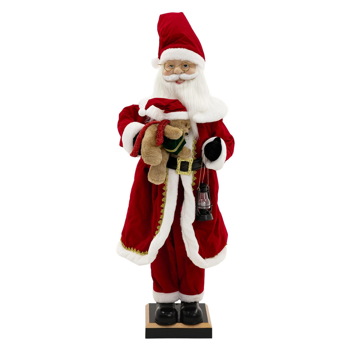 WEIHNACHTSMANN DEKOFIGUR 120 cm mit LED Licht, Bewegung und Sound - Multicolor, Kunststoff (42/120/37cm) - ECD-Germany