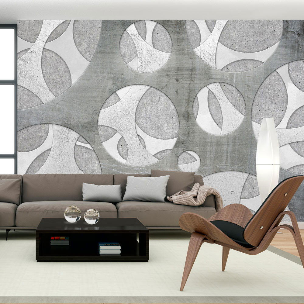 VLIESTAPETE Grau 150/105 cm - Weiß/Grau, Textil (150/1cm) - KUNSTLOFT