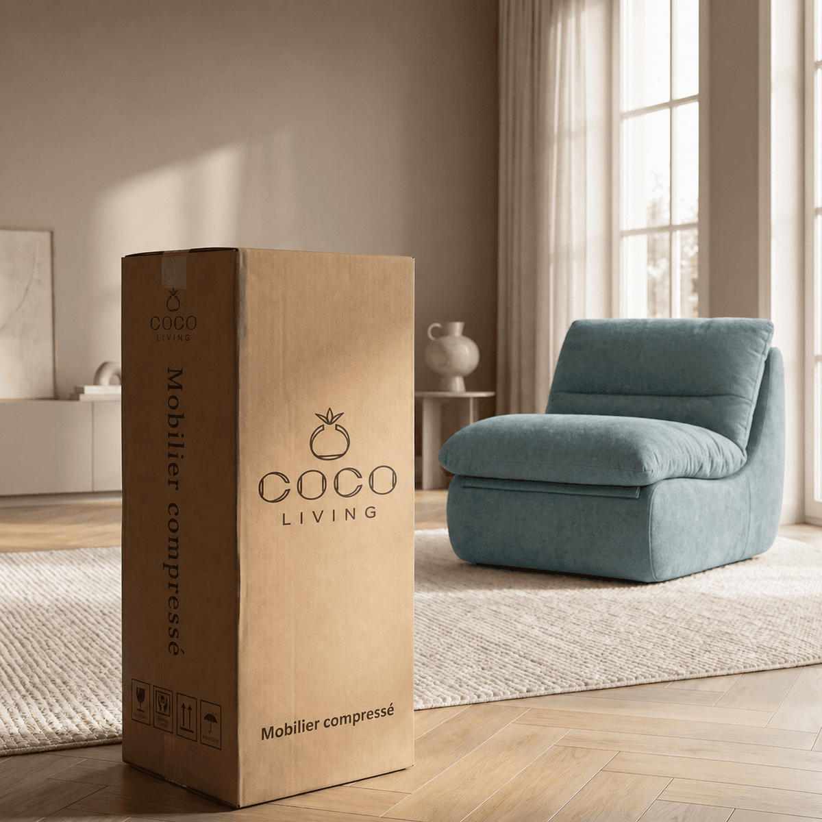 SESSEL Nuvia Salbei - Salbeigrün, Textil (80/75/100cm) - COCO Living