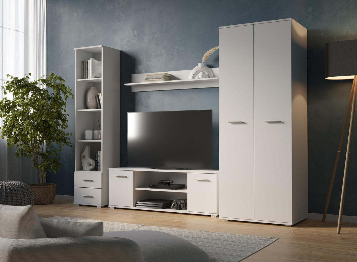 BÜCHERREGAL Weiß 40/180/34 - Weiß, Holzwerkstoff (40/180/34cm) - RAUMHIRSCH FURNITURE