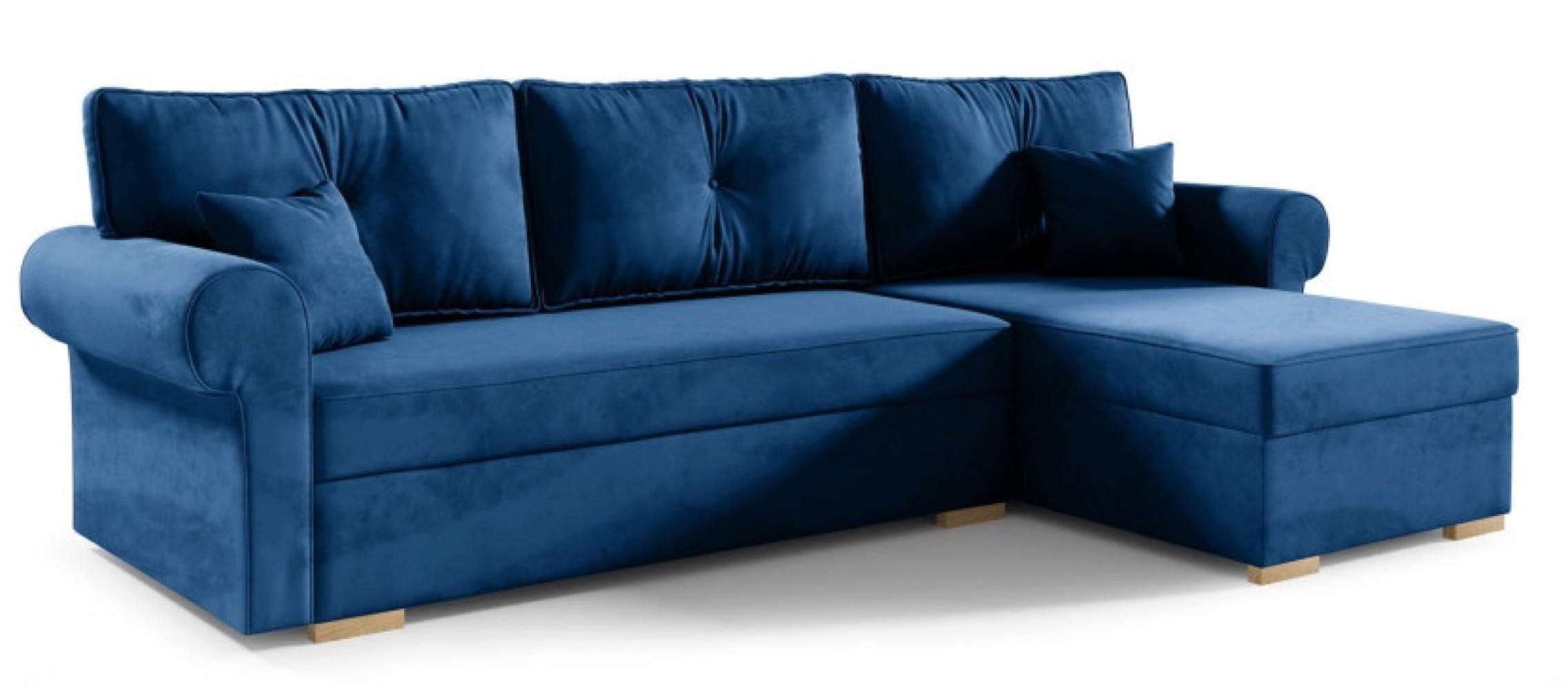 ECKSOFA Granat LION Mit Schlaffunktion Rechts - Blau, Textil (238/85cm) - Sepro Meble