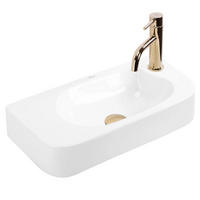 AUFSATZ- / Wandwaschbecken Rea Odetta - Weiß, Keramik (25/11.5/51cm) - REA