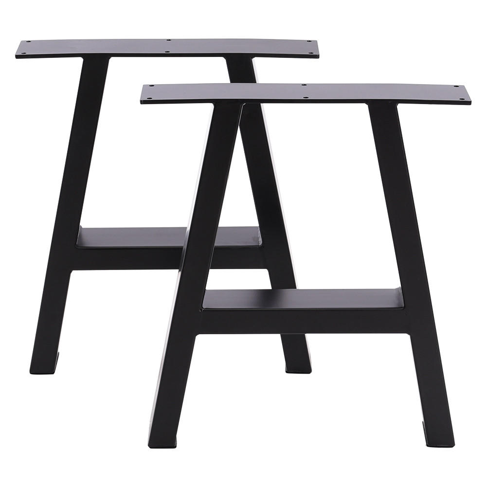 TISCHGESTELL-SET 2-TLG. Leiterförmig Metall - Schwarz, Metall (69/71.5/7cm) - Livingandhome