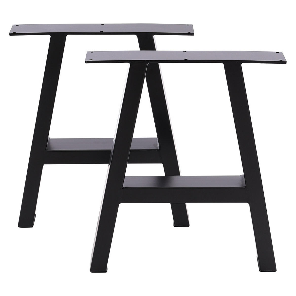 TISCHGESTELL-SET 2-TLG. Leiterförmig Metall - Schwarz, Metall (69/71.5/7cm) - Livingandhome