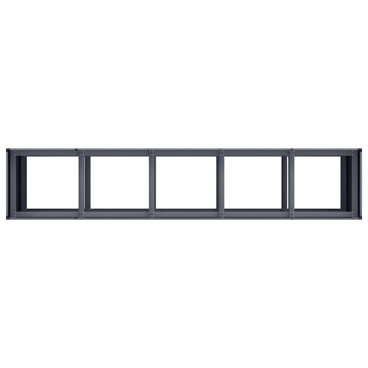 PFLANZKÜBEL Anthrazit 200/40/80 Cm Kaltgewalzter Stahl - Anthrazit, Metall (200/80/40cm) - vidaXL