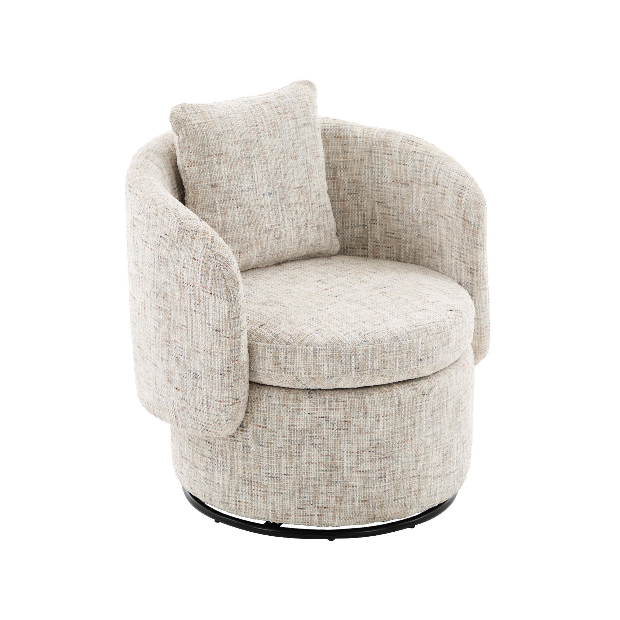 SESSEL 360° drehbar mit Stauraum, DE-42204, Blau - Creme, Holzwerkstoff (66.5/76/72.5cm) - ComfortXL