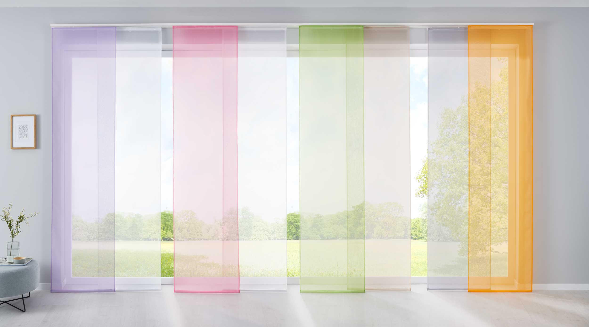 Thumbnail - Gardinenbox Vorhang, Türkis, Textil, 60x245 cm, Oeko-Tex® Standard 100, Wohntextilien, Gardinen & Vorhänge, Schiebegardi...