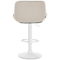 BARHOCKER 2er Set Salomon Weiß Samt creme - Naturfarben/Weiß, Textil/Metall (50/106/52cm) - TPFLiving