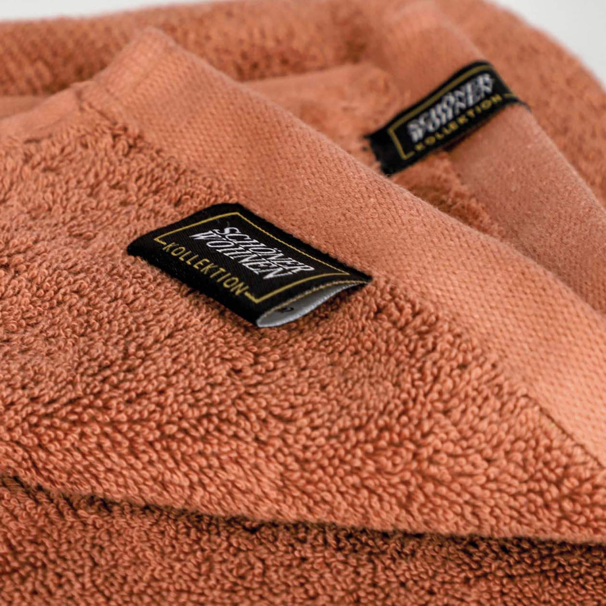 DUSCHTUCH AUS 100 % BAUMWOLLE SENSE 2ER SET - Rostfarben, Textil (70/140cm) - Schöner Wohnen