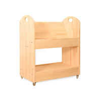 BÜCHERREGALWAGEN aus massivem naturfarbenen Kiefernholz MAX - Beige, Holz (41/80/70cm) - RNT By Really Nice Things