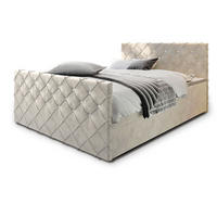 POSTEL BOXSPRING MANDI 180x200 cm, s matrací a úložným prostorem, béžová - béžová, kompozitní dřevo/textil (180/200cm) - MASSENO