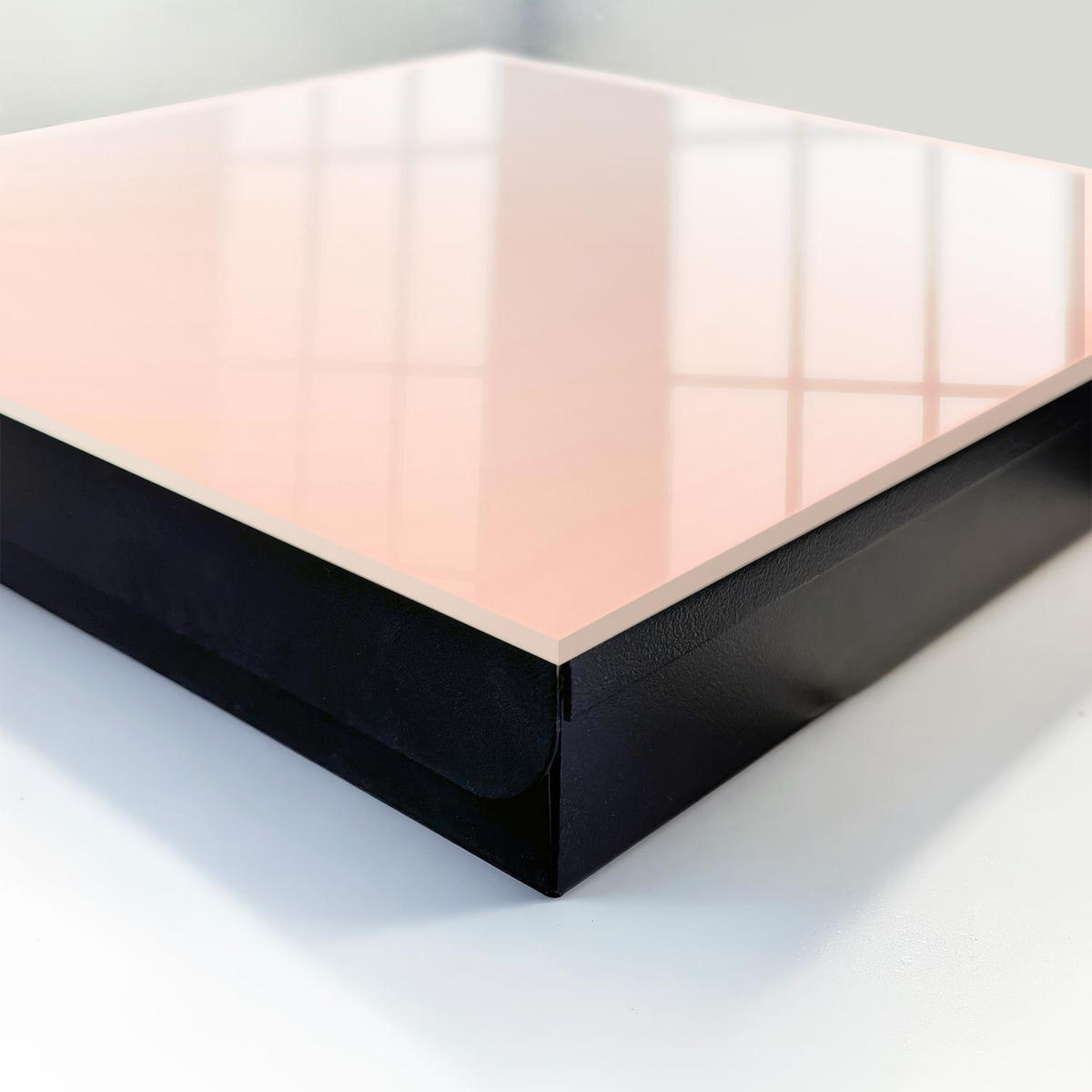SCHLÜSSELBOX Schwarz 30x30 cm- Türöffnung nach rechts - Pastellminimalismus - Creme, Metall (30/30/5cm) - TULUP