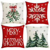 KISSENBEZUG Weihnachten 4er-Set 40 x 40 cm - Multicolor, Textil (45/45cm)