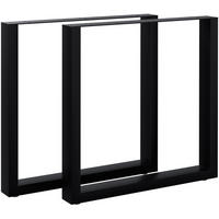 TISCHBEIN 2er Set Metall Schwarz - Schwarz, Metall (70/72/8cm) - CLP