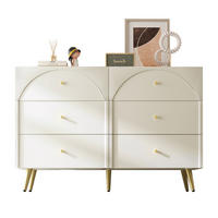 SCHUBLADENKOMMODE 120/40/85 cm mit 6 Schubladen in Creme-Weiß - Creme, Holz (120/40/85cm) - BEAOK