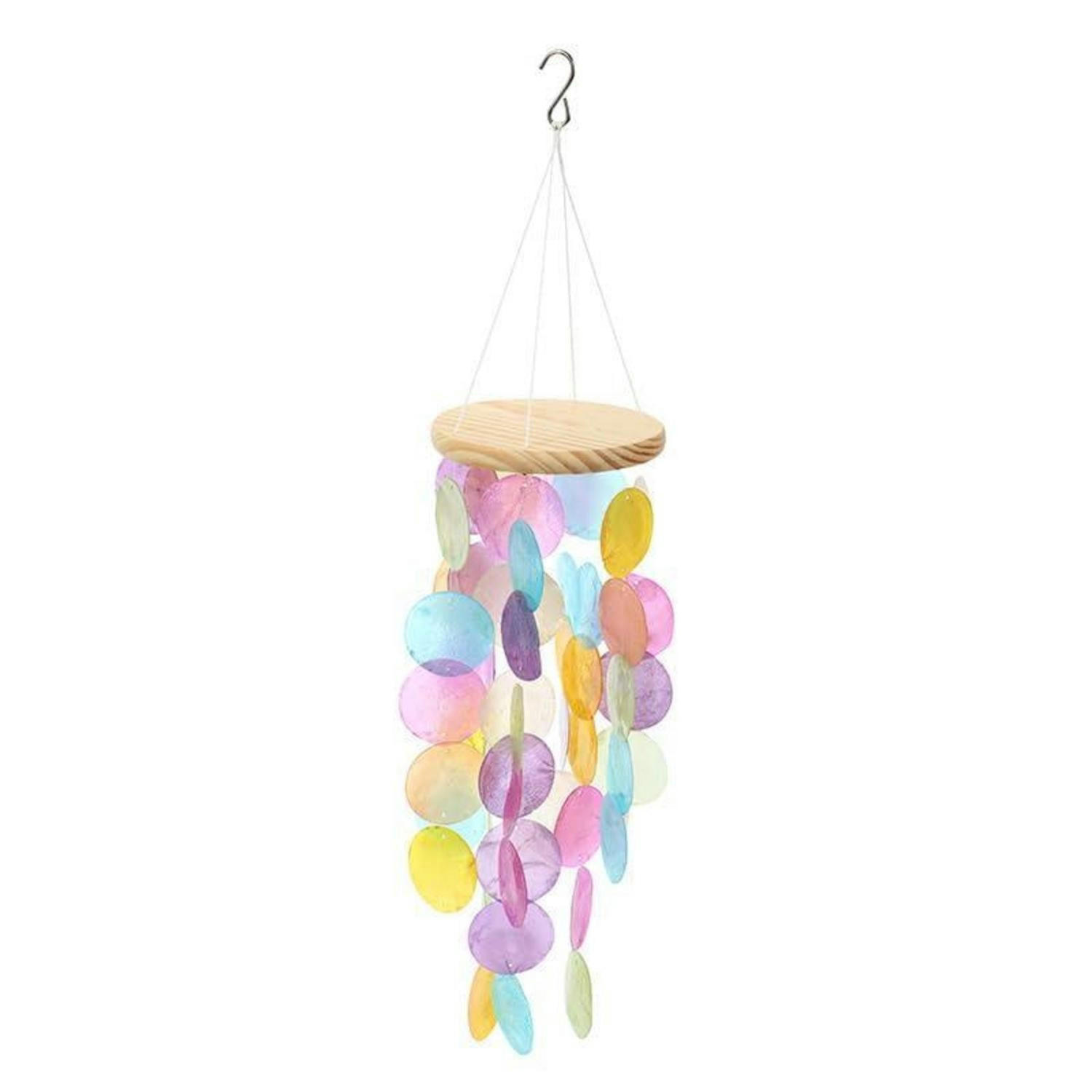 WINDSPIEL Muschel Perlmutt 60 x 40 cm - Weiß, Holz (60/40/13cm)