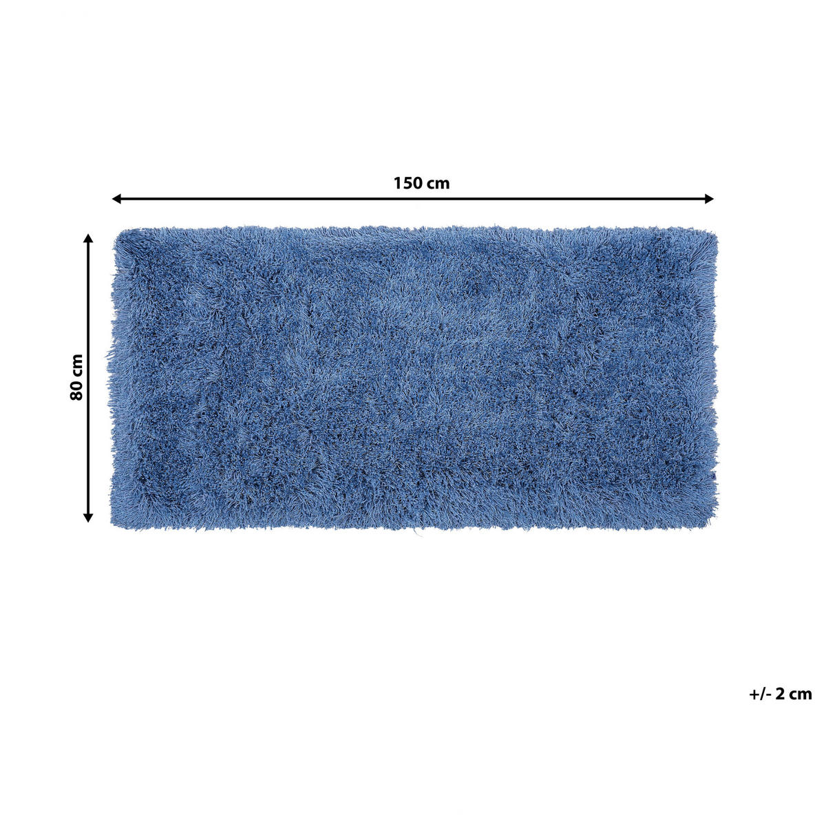 SHAGGY-TEPPICH Cide 150/80 cm - Blau, Kunststoff (80/150cm) - Beliani