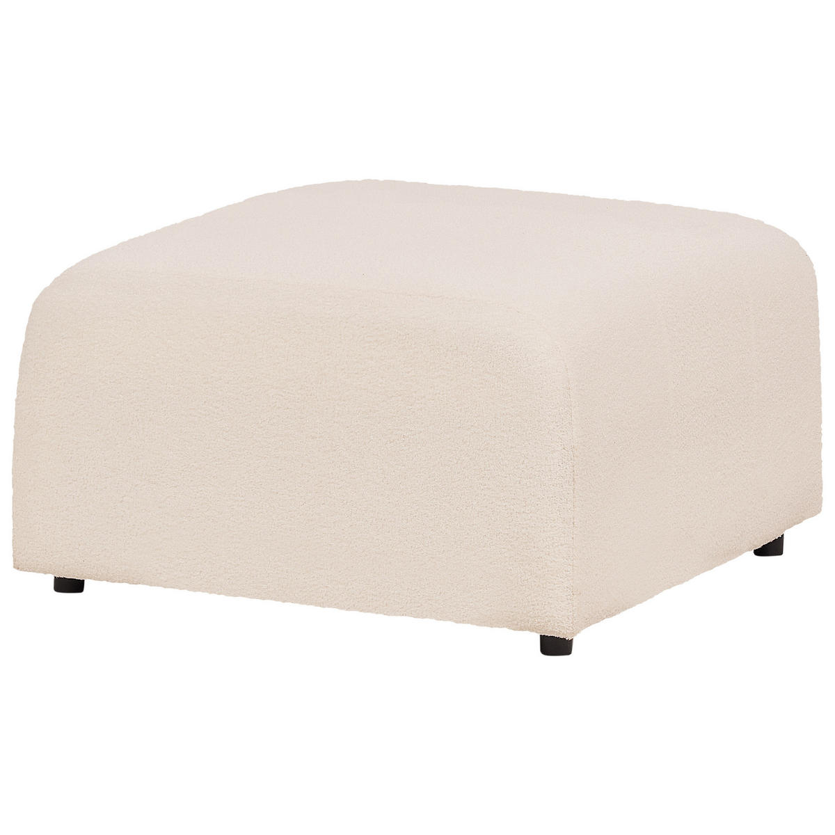 2-SITZER-SOFA Bouclé hellbeige mit Ottomane Falsterbo - Beige, Textil (204/70/105cm) - Beliani