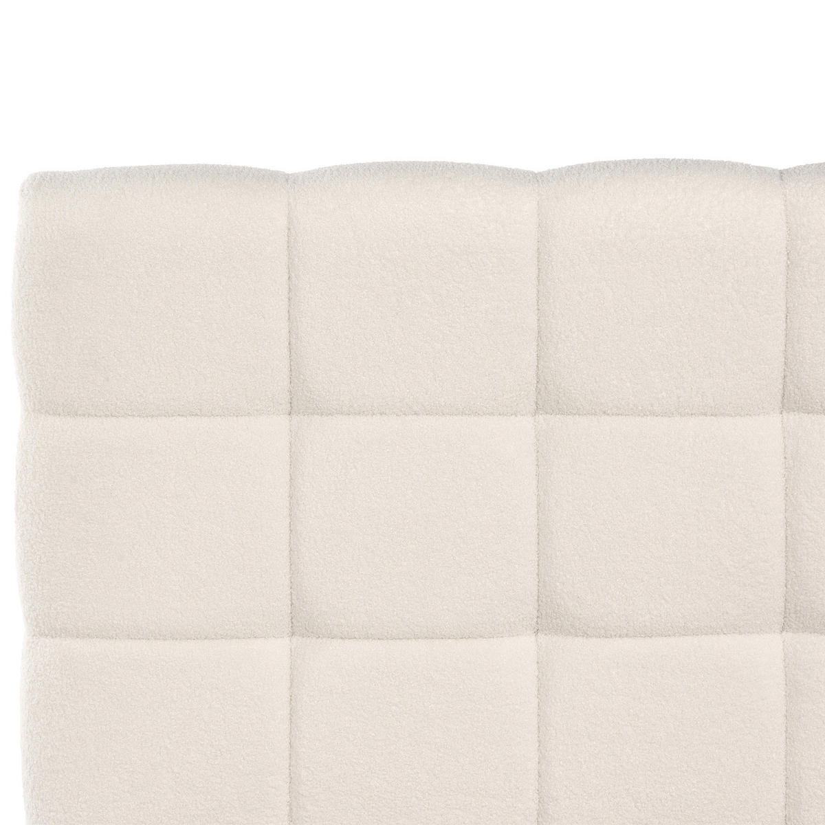 BETT mit Lattenrost 160/200 cm Cremeweiß Cressat - Weiß, Textil (160/200cm) - Beliani