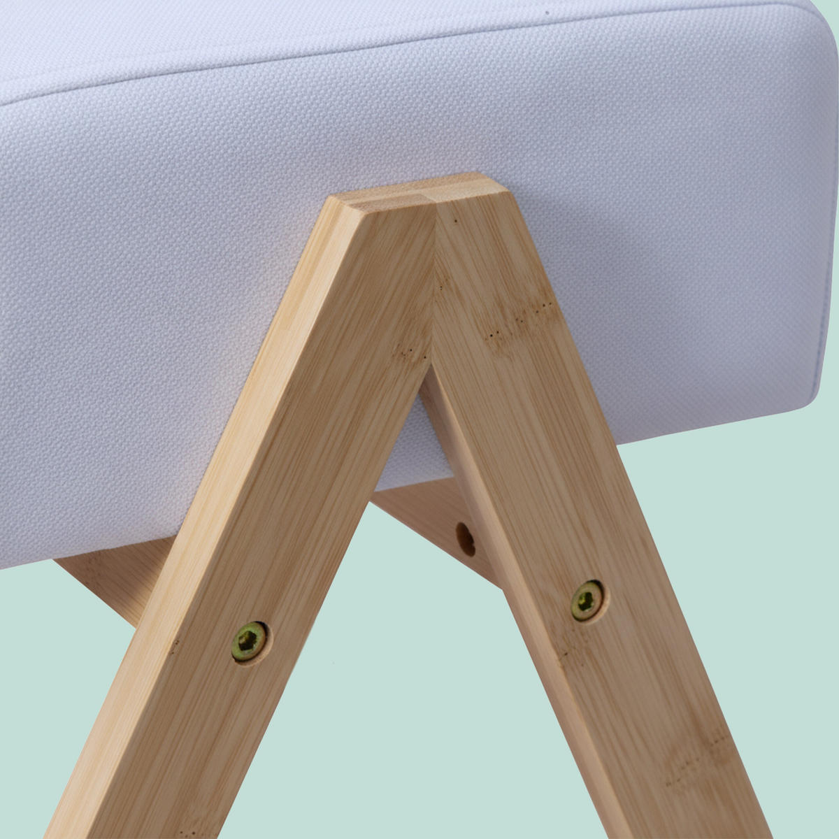 FUSSHOCKER - Multicolor, Holz/Textil (40/30/28cm) - Relaxdays