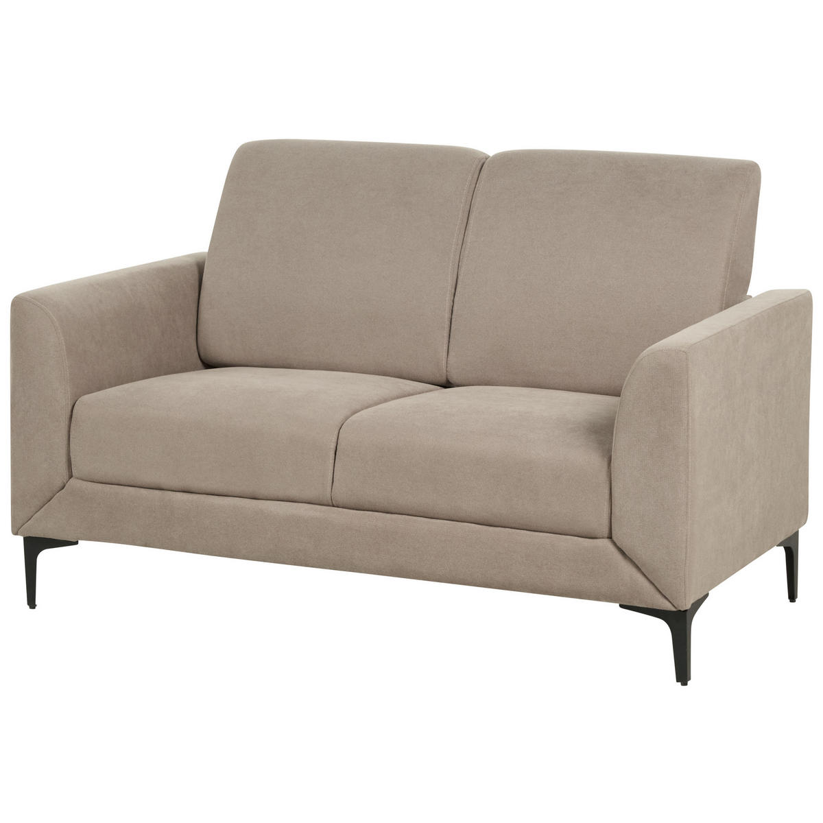 2-SITZER-SOFA taupe Fenes - Beige/Schwarz, Textil (142/90/75cm) - Beliani