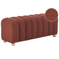 POLSTERBANK Bouclé Goldbraun Idyllwild - Goldfarben, Textil (111/45/39cm) - Beliani