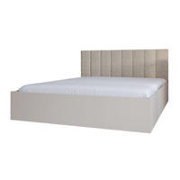 BETT Beigefarben STYLE Mit Kaschmirmatratze Gepolsterter Kopfteil 160x200 cm - Kaschmir/Beige, Textil (160/200cm) - Sepro Meble