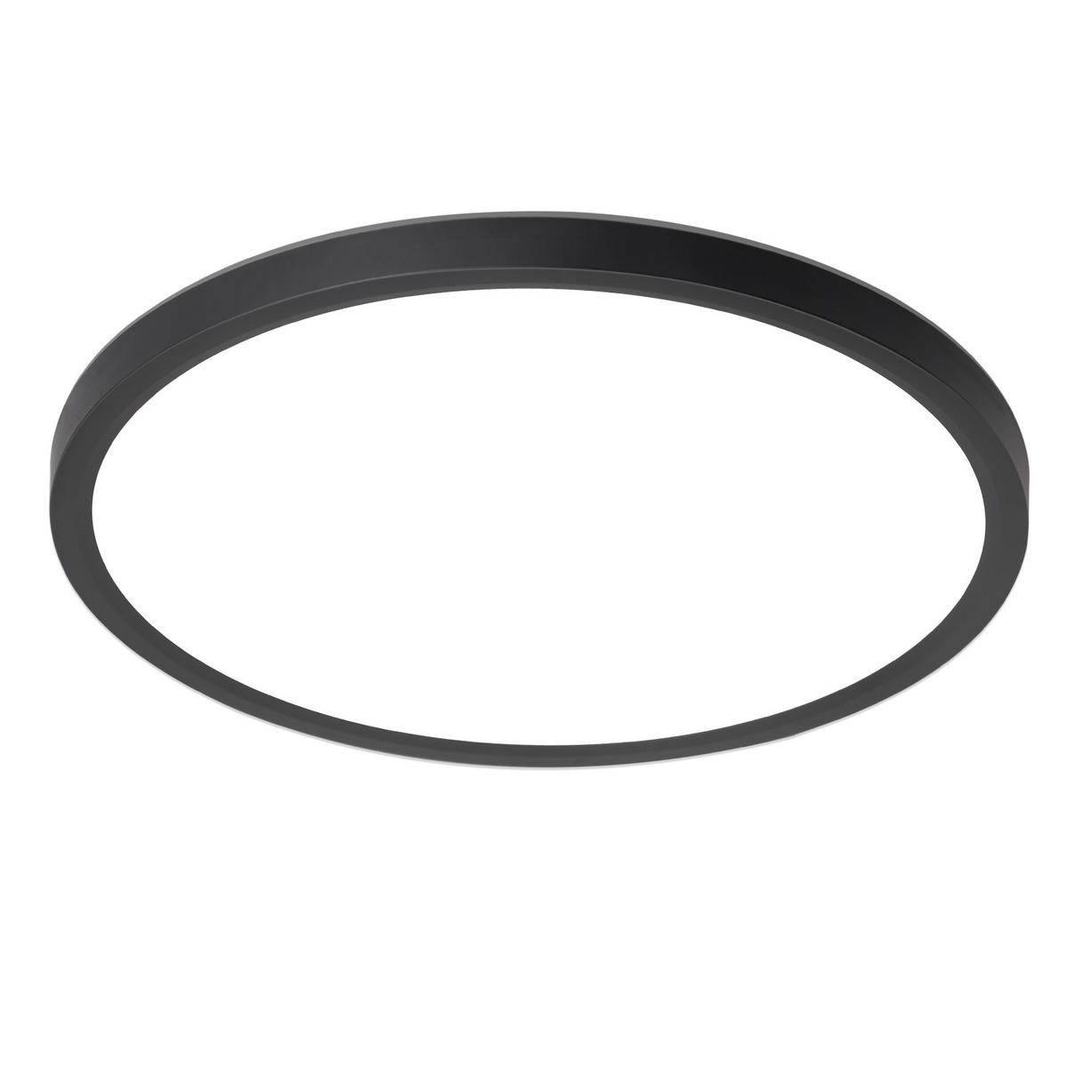 LED-DECKENLEUCHTE Vogtwall 30.0/2.6/30.0 cm - Schwarz, Kunststoff (30/30/2.6cm) - ZMH