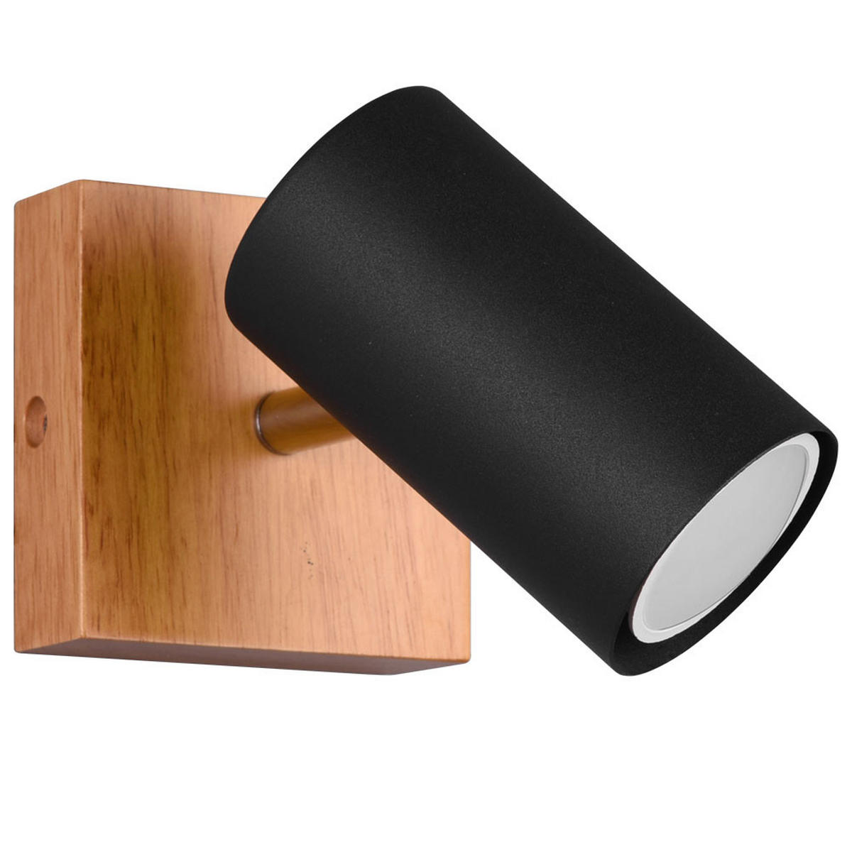 LED WANDLEUCHTE Marley Holz Schwarz - Schwarz, Holz (9/16/12cm)