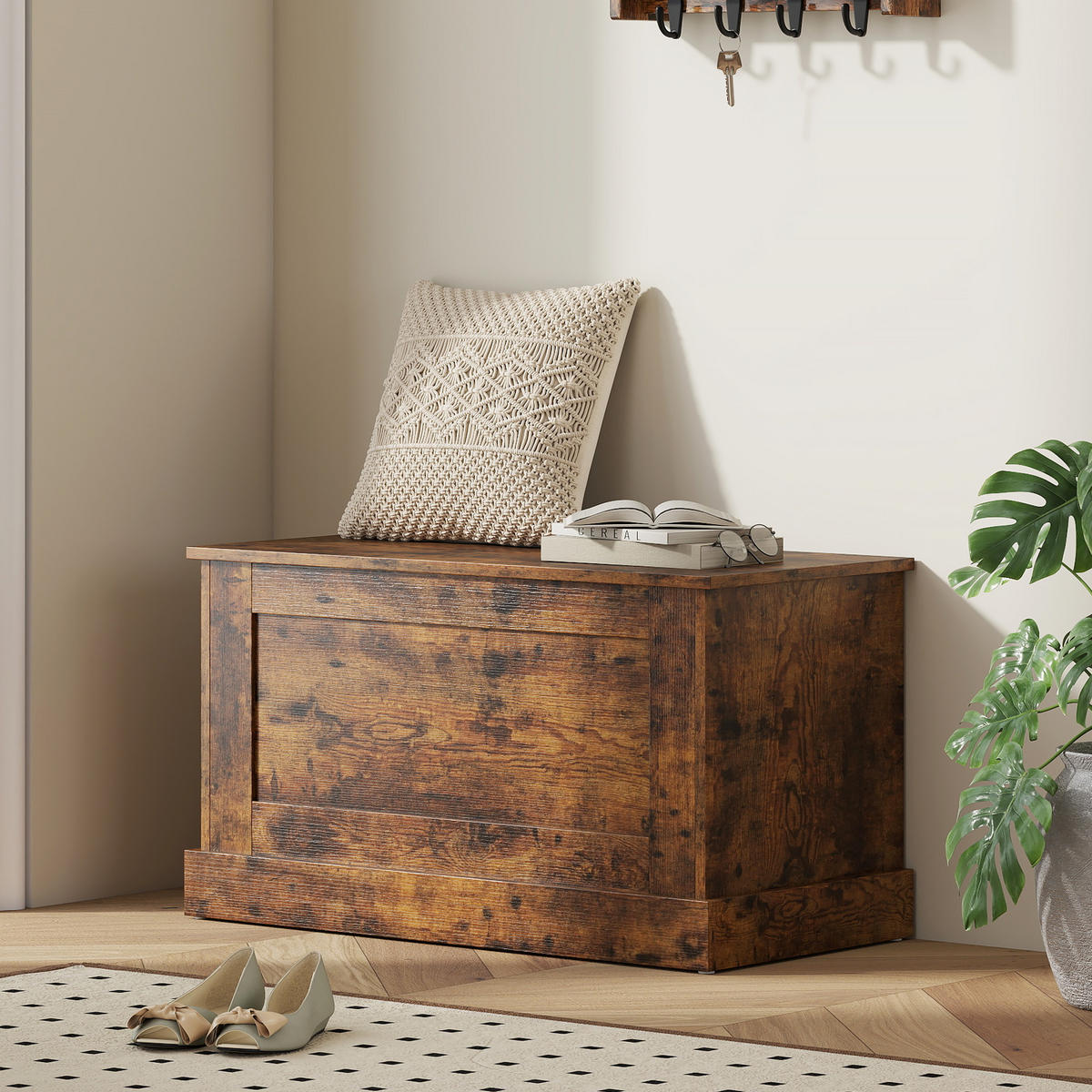 KISSENBOX DE-12530 80/40/45 cm Braun - Braun, Holzwerkstoff (40/45/80cm) - ComfortXL