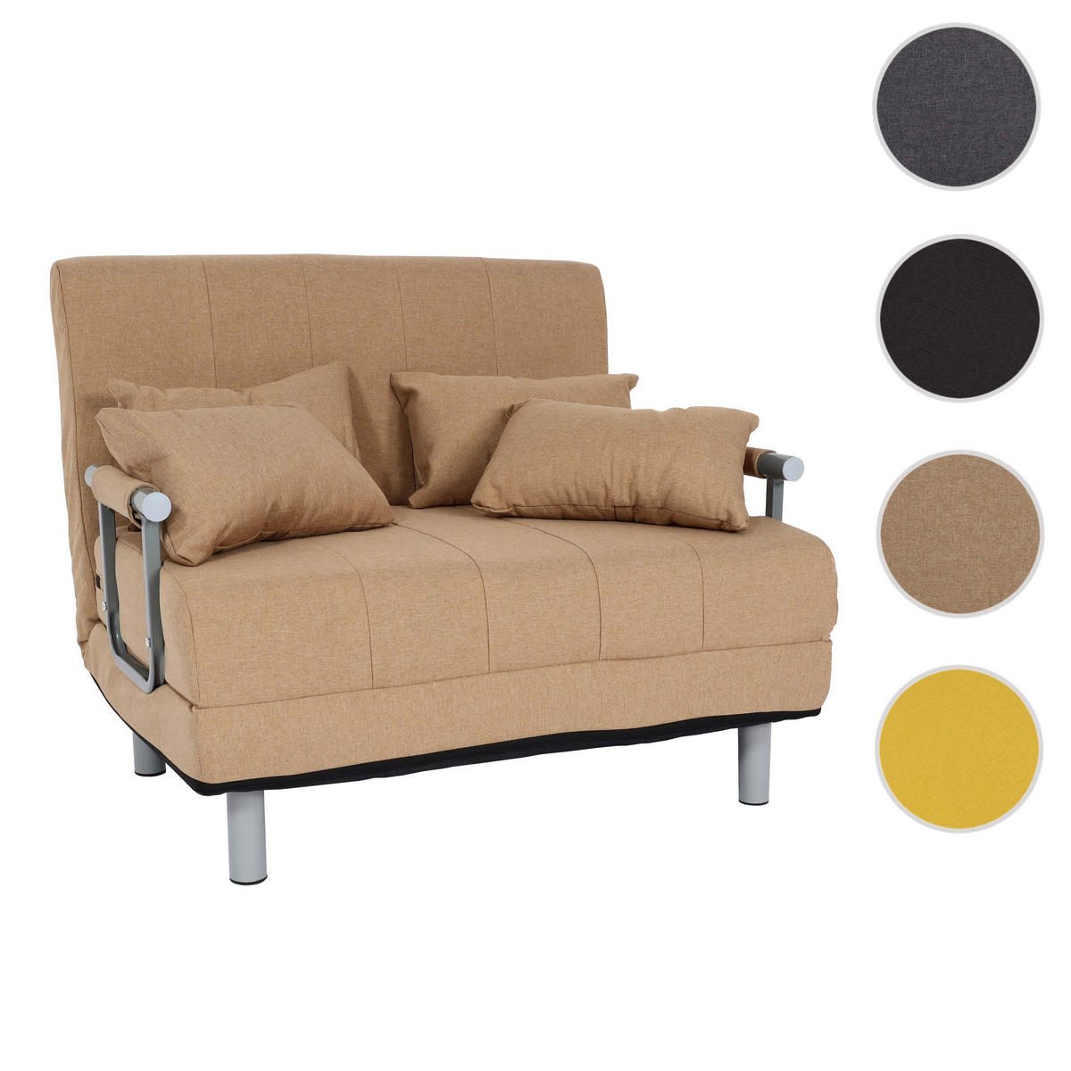 SCHLAFSESSEL Cremeweiß - Weiß, Textil (105/80/186cm) - MCW