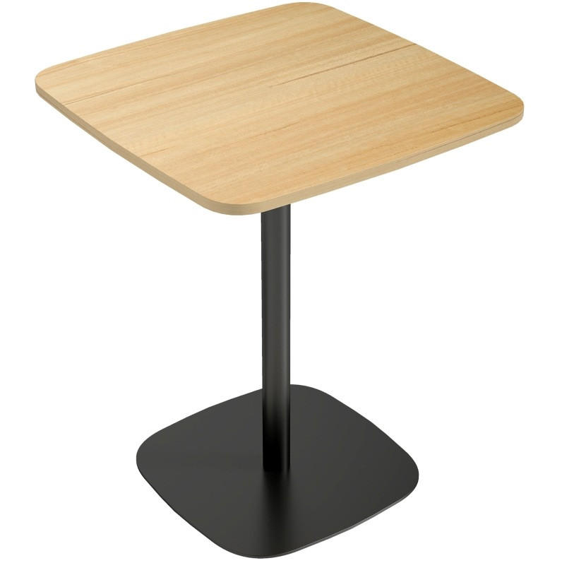 ESSTISCH 60/60 cm quadratisch mit lackierter Tischplatte und Stahlfuß, Naturholz - Braun, Holz (60/60/75cm) - Redom