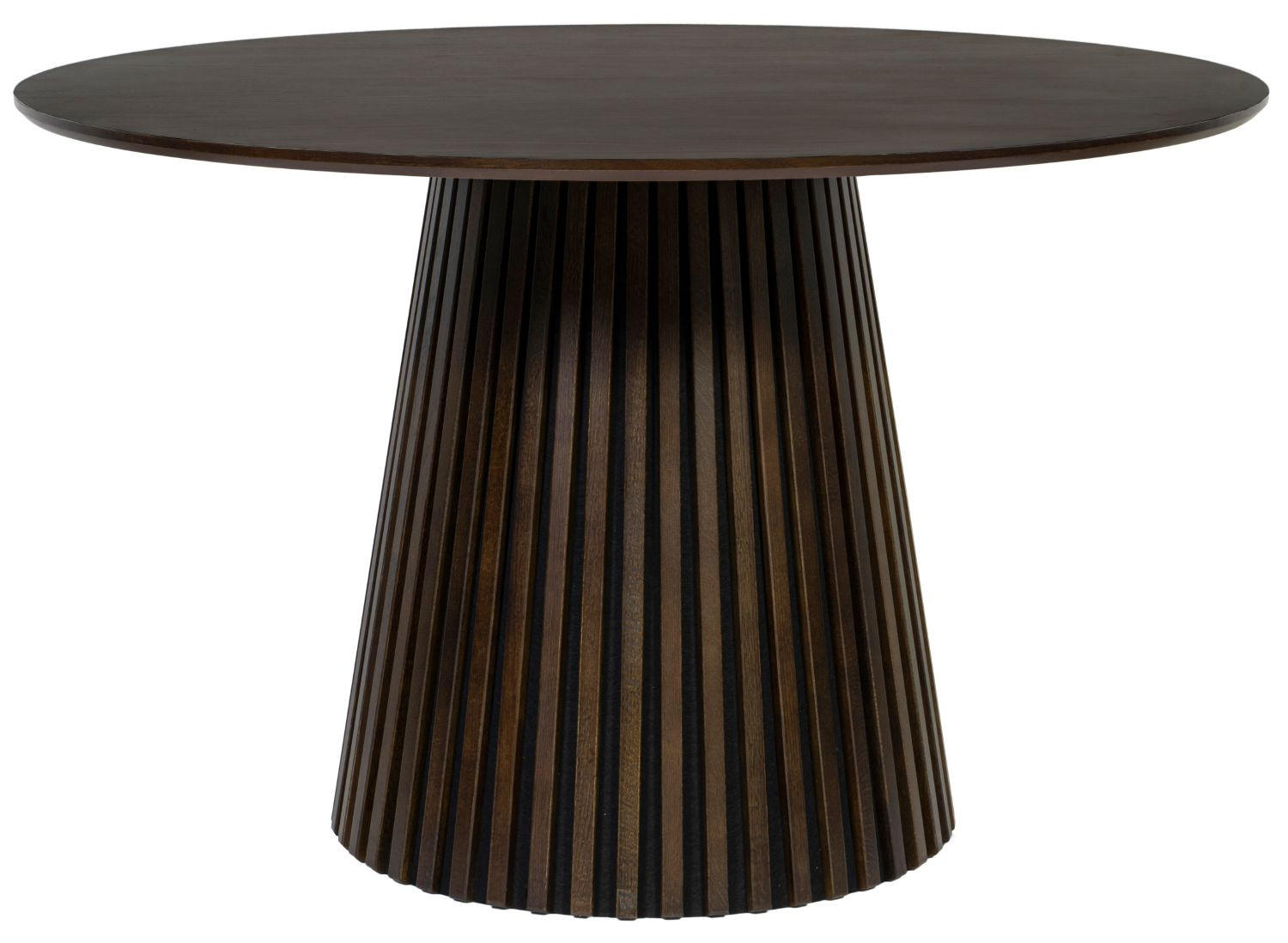 DININGTISCH Barletta - rund 120 cm - Eichenholz smoked-braun - Dunkelbraun/Naturfarben, Holz (120/120/75cm) - bene living