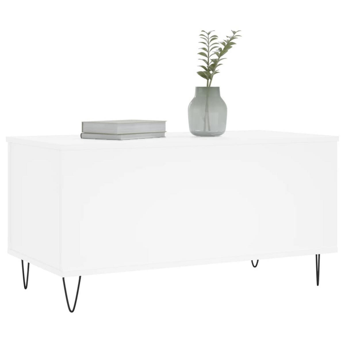 COUCHTISCH Weiß 90x44,5x45 cm Holzwerkstoff - Weiß, Holzwerkstoff (90/44.5/45cm) - furnicato