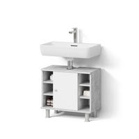 WASCHBECKENUNTERSCHRANK Fucino Beton 60 x 54 cm - Grau, Holzwerkstoff (60/54/32cm) - Livinity®