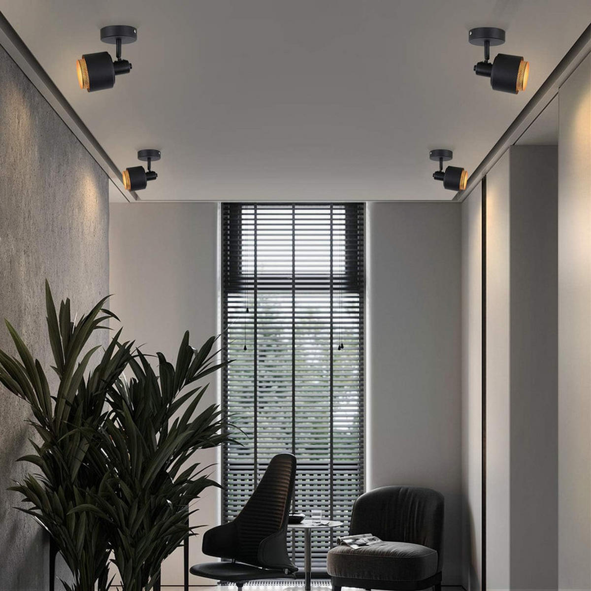 LED-DECKENLEUCHTE Duran 9/9/16.5cm - Schwarz, Metall (9/9/16.5cm) - Nettlife