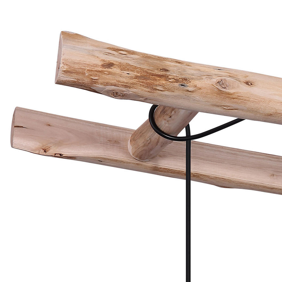 HÄNGELEUCHTE IRMGARD natur Schwarz - Schwarz, Holz (115/30/80cm) - Globo Lighting