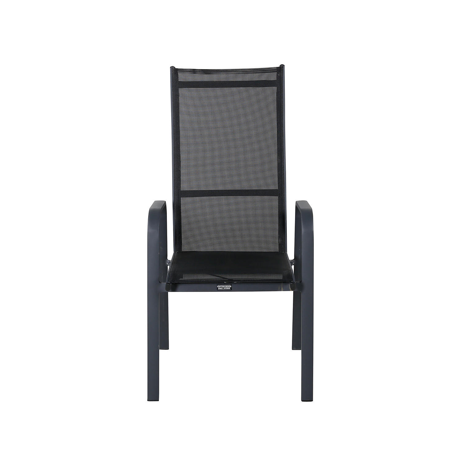 ARMLEHNENSTUHL - Schwarz - PVC - 57 x 110 x 65 cm - Schwarz, Kunststoff (57/110/65cm) - home24